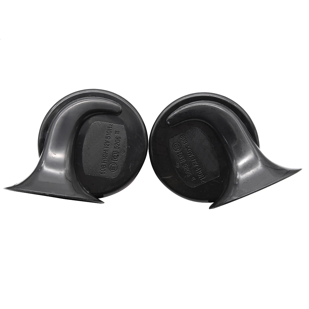 Small Snail Horn Red Car Horn Universal 120DB Snail Siren 12V Dual Tone Car Electric Loud Air Sound Signal Speakers