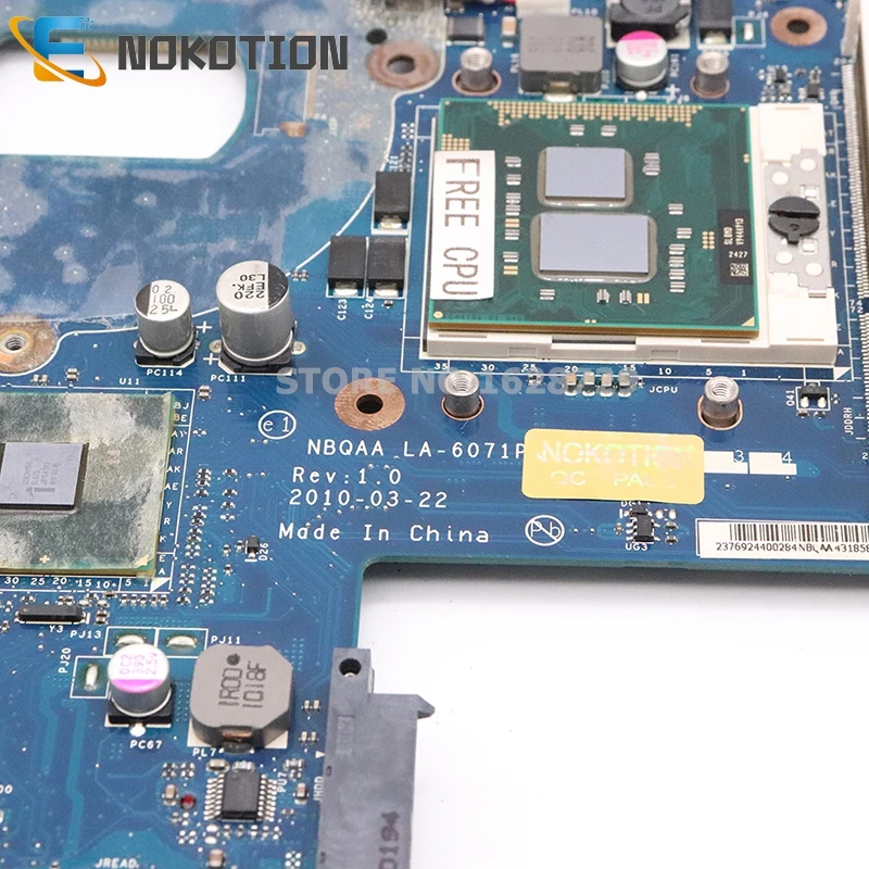 NOKOTION K000104150 NBQAA LA-6071P основная плата для Toshiba Satellite M600 M645 серийная материнская плата для ноутбука HM55 DDR3 протестированы