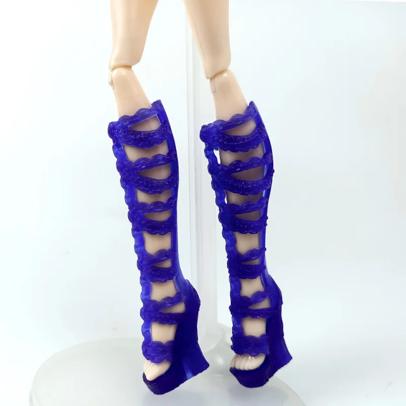 1 пара Высокое качество оригинальные туфли для кукла "Монстер Хай" Обувь на высоких каблуках мягкого плюша; аксессуары для куклы пинетки для 1/6 Монстр демон куклы