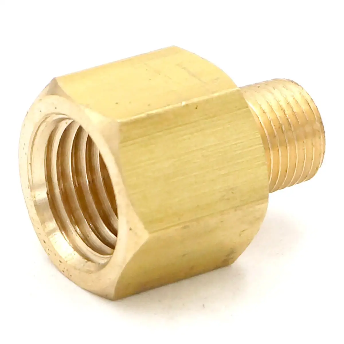 Латунный фитинг коннектор 1/8 &quotBSPT Male x 1/4&quot NPT Female адаптер для манометра воздуха