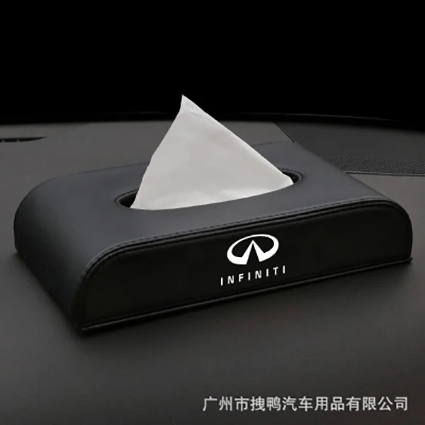 

1 Pcs New Car Style PU Quality Tissue Box Emblem For Infiniti FX35 Q50 Q30 ESQ QX50 QX60 QX70 EX JX35 G35 G37 Car-Styling