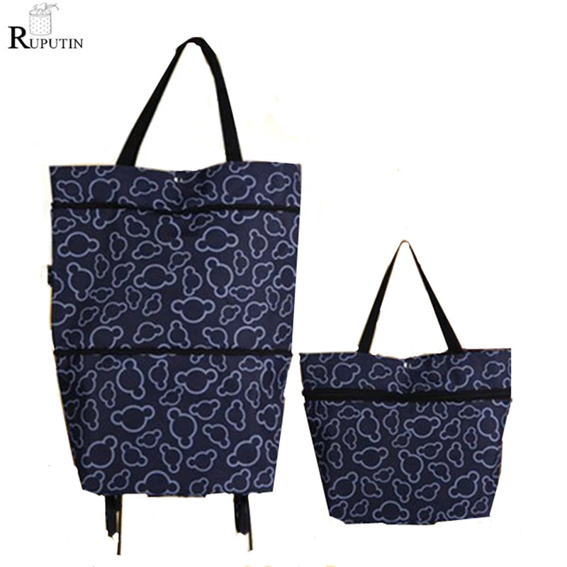 

Folding Storage Bag High Capacity Shopping Food Organizer Trolley Bag On Wheels Bags Portable Shopping Bags Buy Vegetables Bags