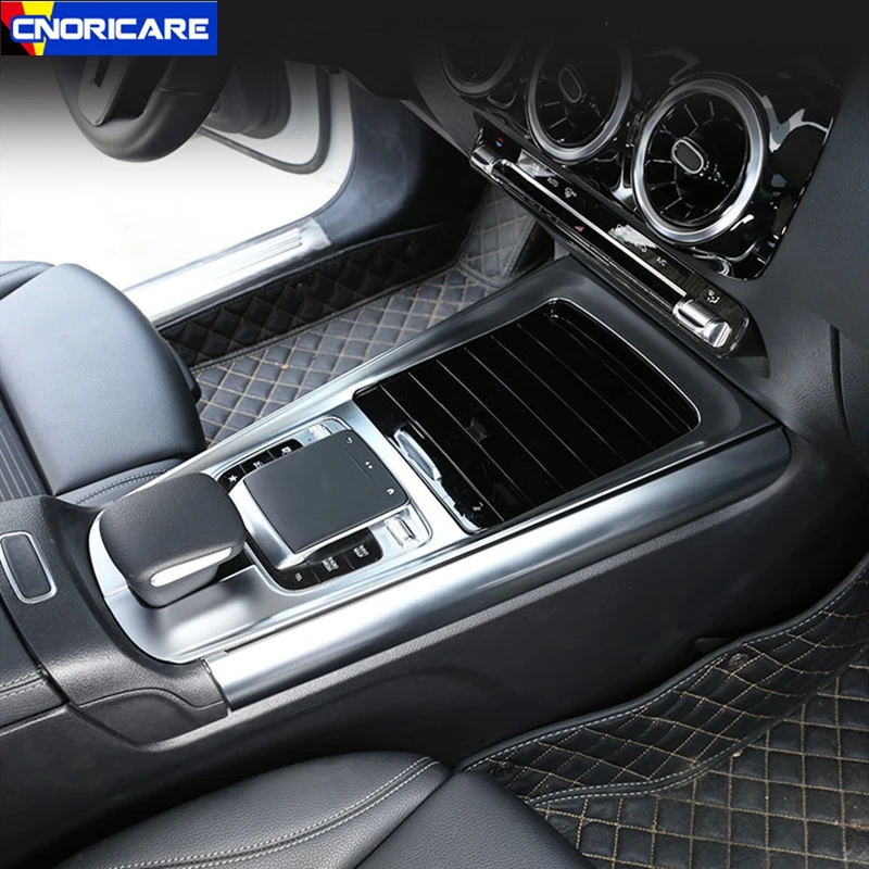 Carbon Fiber Color Car Center Gear Shift Panel Cover For Benz B GLB Class 2020 