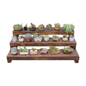 

Solid wood succulent flower stand long bench multilayer balcony ladder antiseptic wooden flower shelf potted flower pot stand