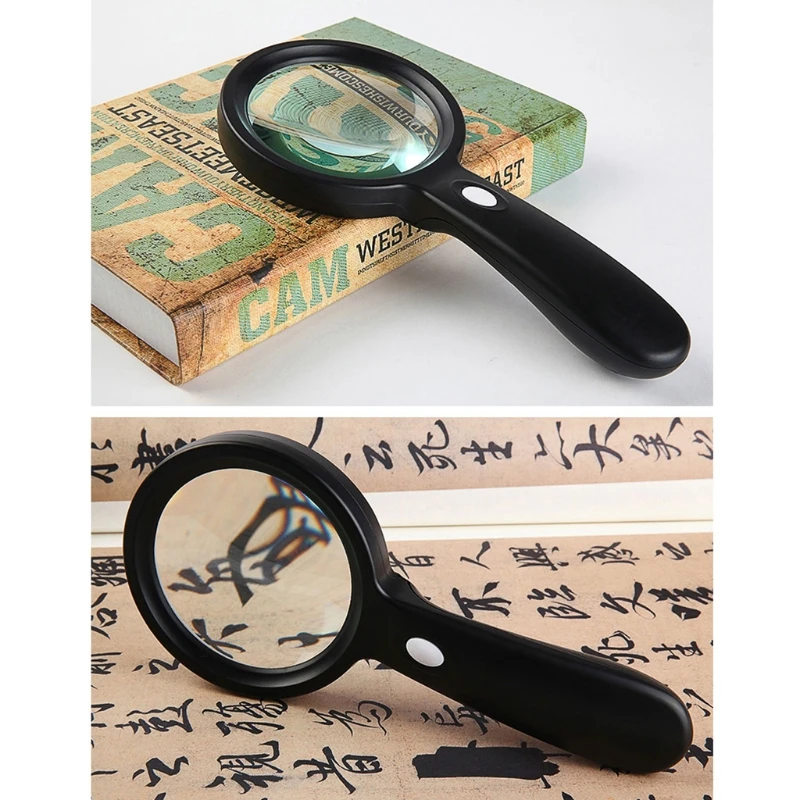 Lighted Magnifying Glass-10X Hand held Large Reading Magnifying Glasses  with 18 LED Illuminated Light for Seniors, Repair,reads - AliExpress