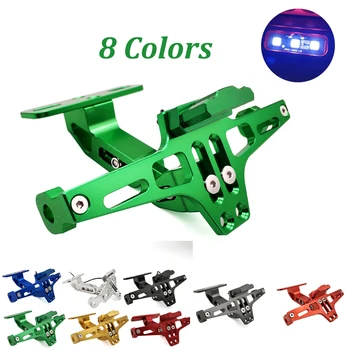 

For Honda Kawasaki Z750 Z800 For YAMAHA MT07 MT09 MT10 R15 CNC Motorcycle License Number Plate Frame Holder Bracket With Signal
