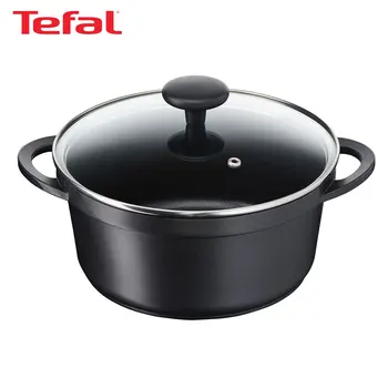 

Casseroles & Ishinabes TEFAL E2184414 pan with lid Aluminum Alloy With Pot Trattoria Kitchen cookware Black