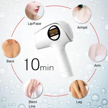 

IPL A902 Laser Hair Removal Instrument Portable Painless Hair Removal Device White+silver for Men and Women Skin Kemei