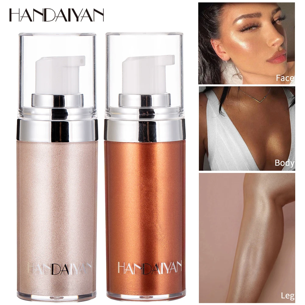 

Highlighter Glow Body Shine Brown Tanning Cream Shimmer Highlighter Bronzer Spray Brightening Face Liquid Highliter