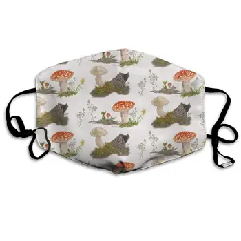 

YongColer Breathable Anti-dust Best Warm Windproof Fall Mushrooms in The Forest Face Masks Comfy Anti Pollution Washable