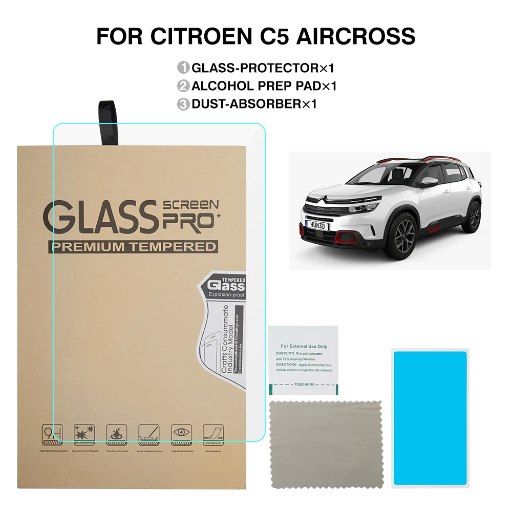 Защита экрана для Citroen C5 Aircross gps Навигация экран стекло защитная пленка для стайлинга автомобилей