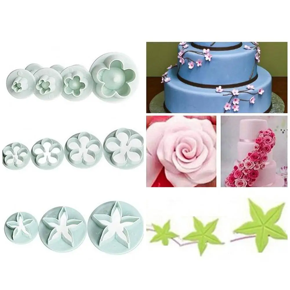 86 шт./упак. цветок Fondant(сахарная) Обледенение Плунжерные Торт Формочки для печенья из сахара, домашняя форма для выпечки тортов DIY украшения набор инструментов для моделирования набора