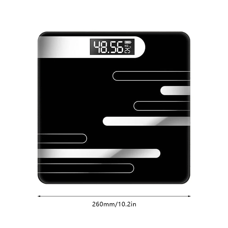 욕실 규모 LCD 디스플레이 바닥 바디 저울 USB 충전 유리 스마트 전자 바디 저울 디지털 스케일 측정