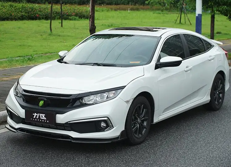 For Honda Civic Body kit spoiler- For Civic SCK ABS Rear lip rear spoiler front Bumper Diffuser Bumpers Protector