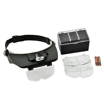 

Headband LED Lamp Light Jeweler Magnifier With Light Head Magnifying Glass For Transfer Insects Beekeeping Tools