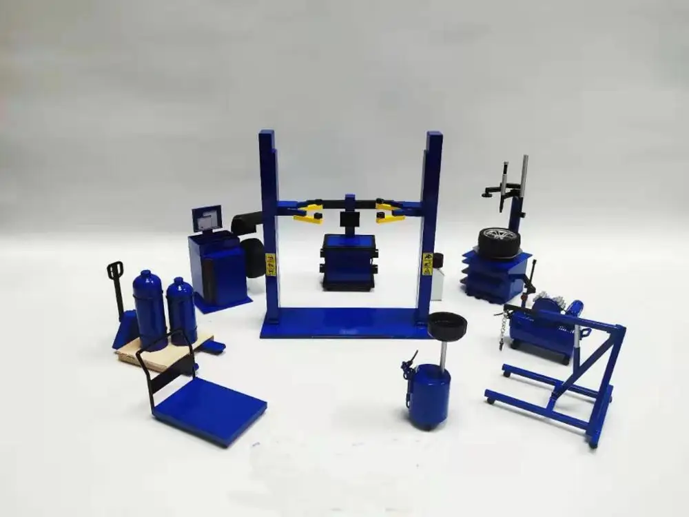 1/18 24 43 64  Maintenance Props Garage Repair Shop Tools  Package Kit Model Parking Car Scene 5