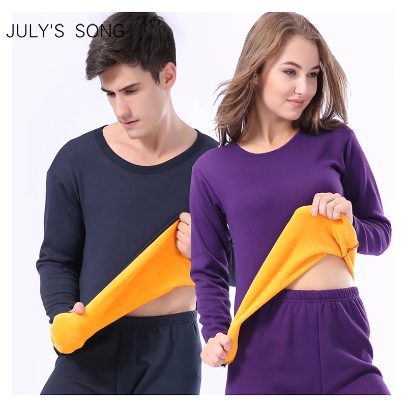 Achat Hiver velours épais sous vêtement thermique pour hommes WomanWinter chaud couches vêtements pyjamas ensemble thermique ensemble mâle Long Johns chaud sec