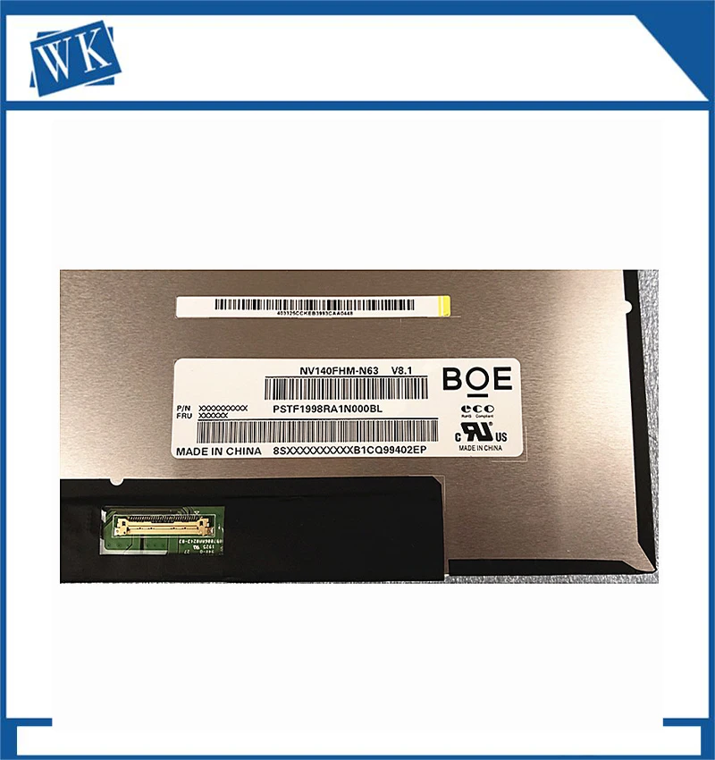 Fhd 30pin para Zenbook 14 Ux434 Ux434f Ux434flc Ux433fn Ux433fa Ux433 Ux4300 Nv140fhm-n63 B140han03.2 1920*1080 - Imagem 2