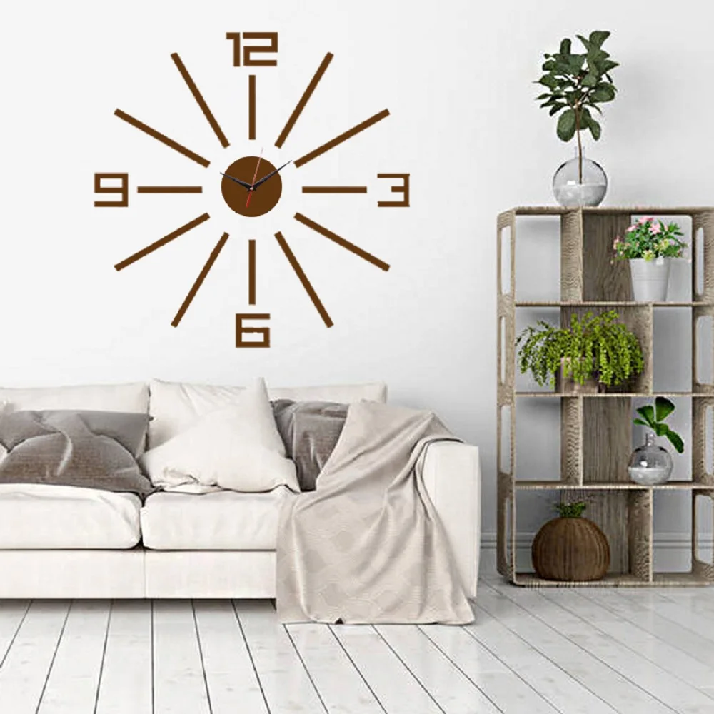 3D Wall Clock Acrylic Mirror Wall Stickers Modern DIY Wall Clocks Home Decor Living Room Quartz Needle reloj de pared 2020 NEW 34