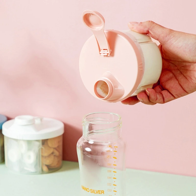 Description Picture 5 of item1 Pc 4-Grids Portable Baby Food Storage Box Infant Essential Cereal Holder Milk Powder Organizer Kids Snacks Container