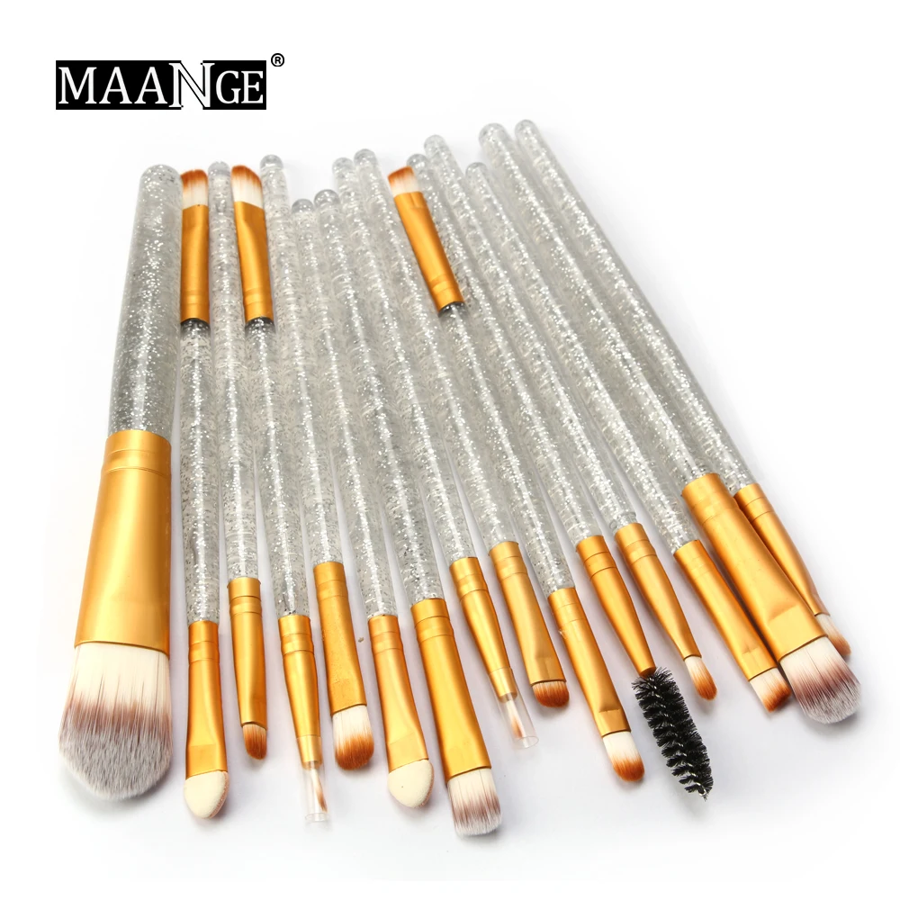 15 шт./компл. Кисть для макияжа глаз нейлоновое волокно Мерцающая ручка