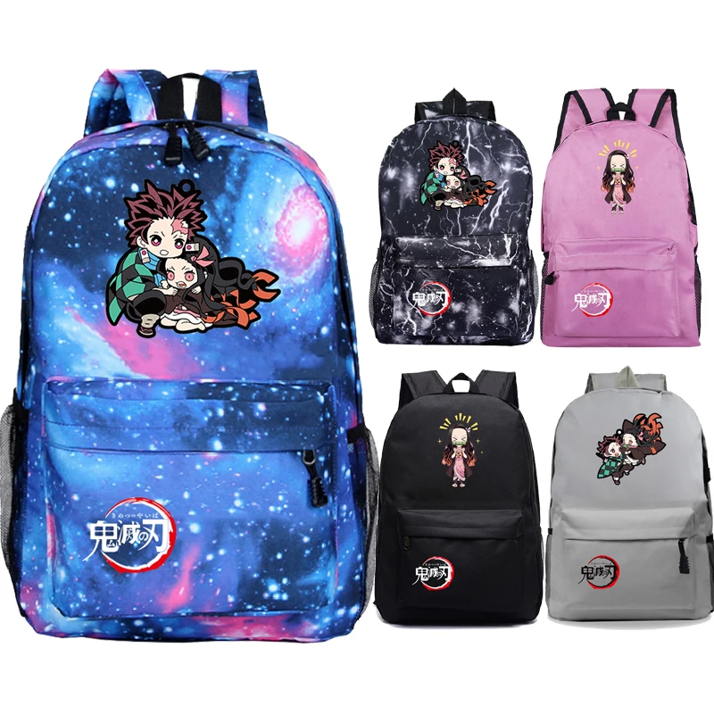 Mochila De Dibujos Animados Kawaii Nezuko Anime Kimetsu No Yaiba 