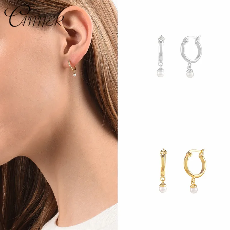 Автоклав 100% реальные 925 пробы серебристый белый жемчуг серьги со шпилькой для