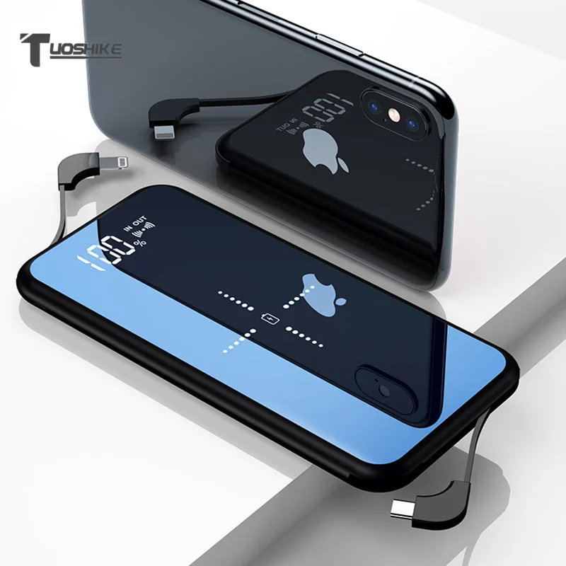 

QI Wireless Charger Power Bank 10000mAh LED Display External Battery Powerbank for iPhone 8 X Max Samsung Note 8 Xiaomi