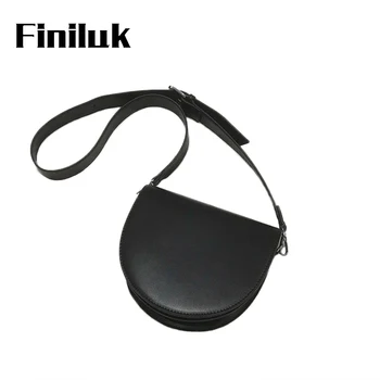 

Finiluk Vintage Flap Women Bags Fashion Wide Shoulder Strap Saddle Bag Simple Korean Style Shoulder Bag bolso mujer BIZ021 PM49