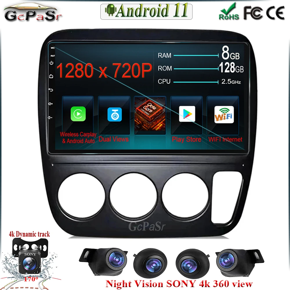 Android 11 360 камера для Honda CR-V CRV 1995 - 2001 автомобильное радио мультимедийный видеоплеер