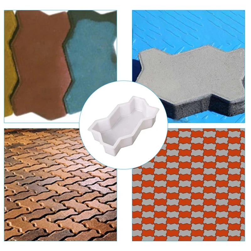 Color Pavement Brick Mold 25*25*4cm Square Brick Spanish Road Slab Brick Mold Sidewalk Runway Special Brick Making Mold DropShip