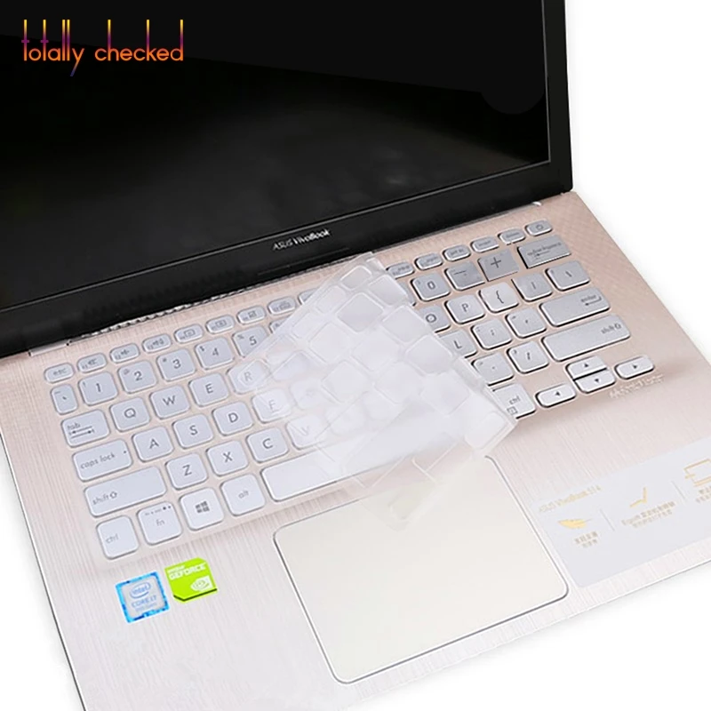 Силиконовая защита для клавиатуры ноутбука кожного покрова для Asus VivoBook F412 мкА F412DA F412u F412 мкА DA U 14 дюймов - Цвет: clear