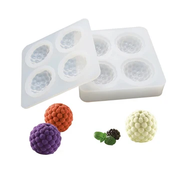 

3D Raspberry Blueberry Cake Mold Silicone Mold Fruit Mousse Candy Mold Round Chocolate Mold Diy Baking Dessert Baking Tools