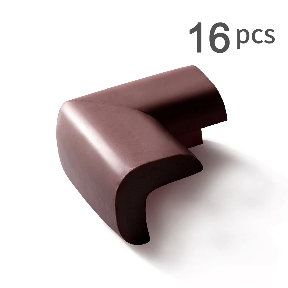 Brown 16pcs 16 шт./компл. Sunveno безопасности ребенка Угловые протекторы уголки для мебели Угол защиты безопасности ребенка для пришивки тесьмы Уголки - Цвет: Brown 16pcs
