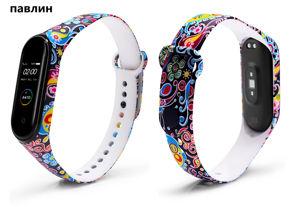 BOORUI для xiaomi mi Band 4 ремешок силиконовый с цветочным принтом mi band NFC 4 ремешок mi band 4 аксессуары для xiaomi mi band 4 band