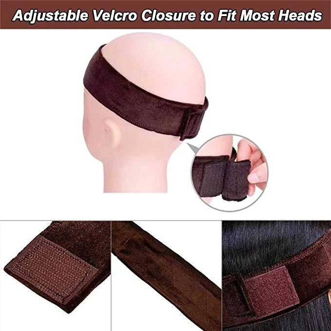 Women Non Slip Lace Wig Grip Band Adjustable Comfortable Velvet Headband Hair Scarf Gift Wig Hair Band Headband Wig Accessories head scarves