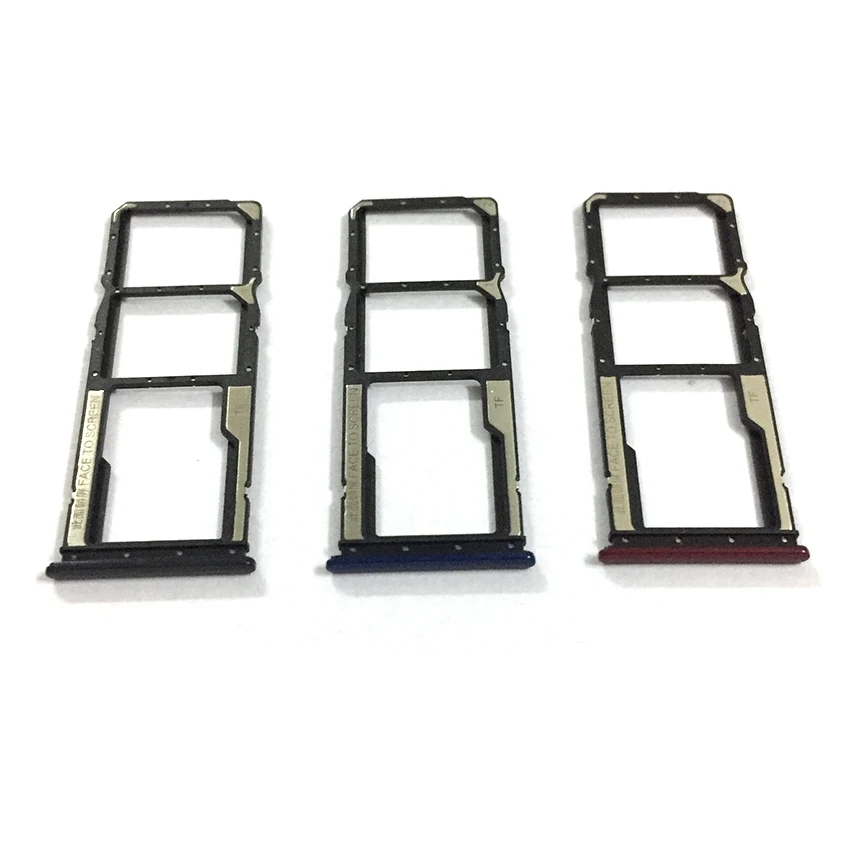 Soporte de bandeja Sim para Xiaomi Redmi 8 Redmi8 bandeja de tarjeta SIM Adaptador de soporte de ranura hembra piezas de reparación