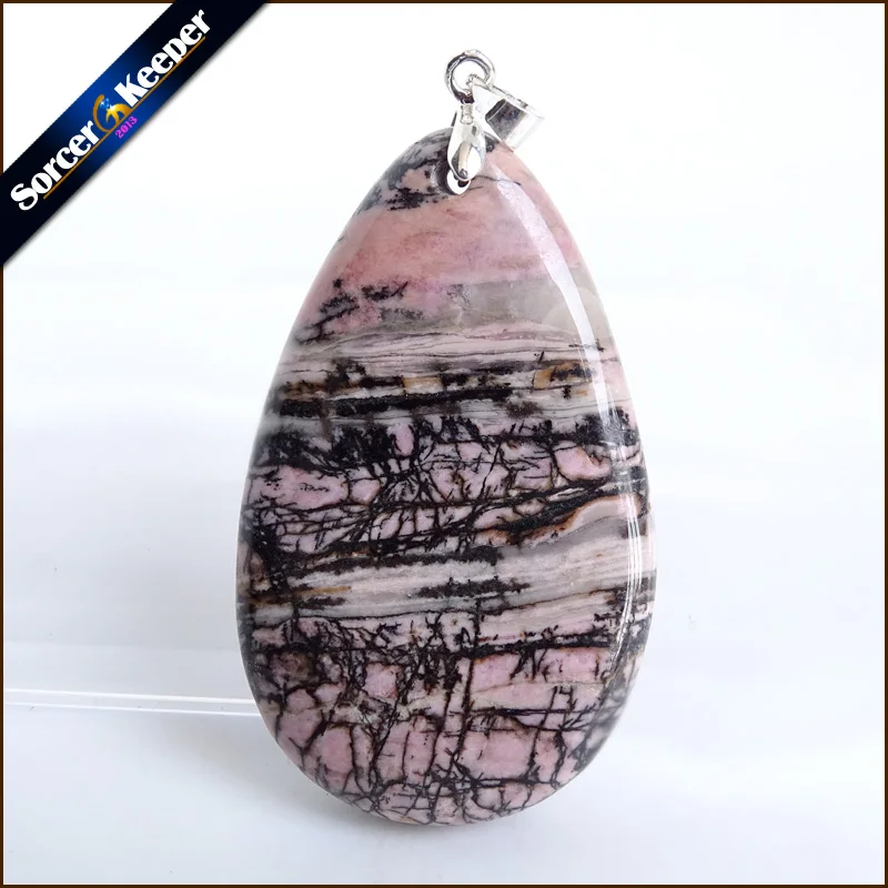 Натуральный камень настоящий с камнем Родонит Bijoux винтажные изделия ручной работы бусы Подвеска костюм ювелирные изделия мужское ожерелье с подарочной коробкой ZS338