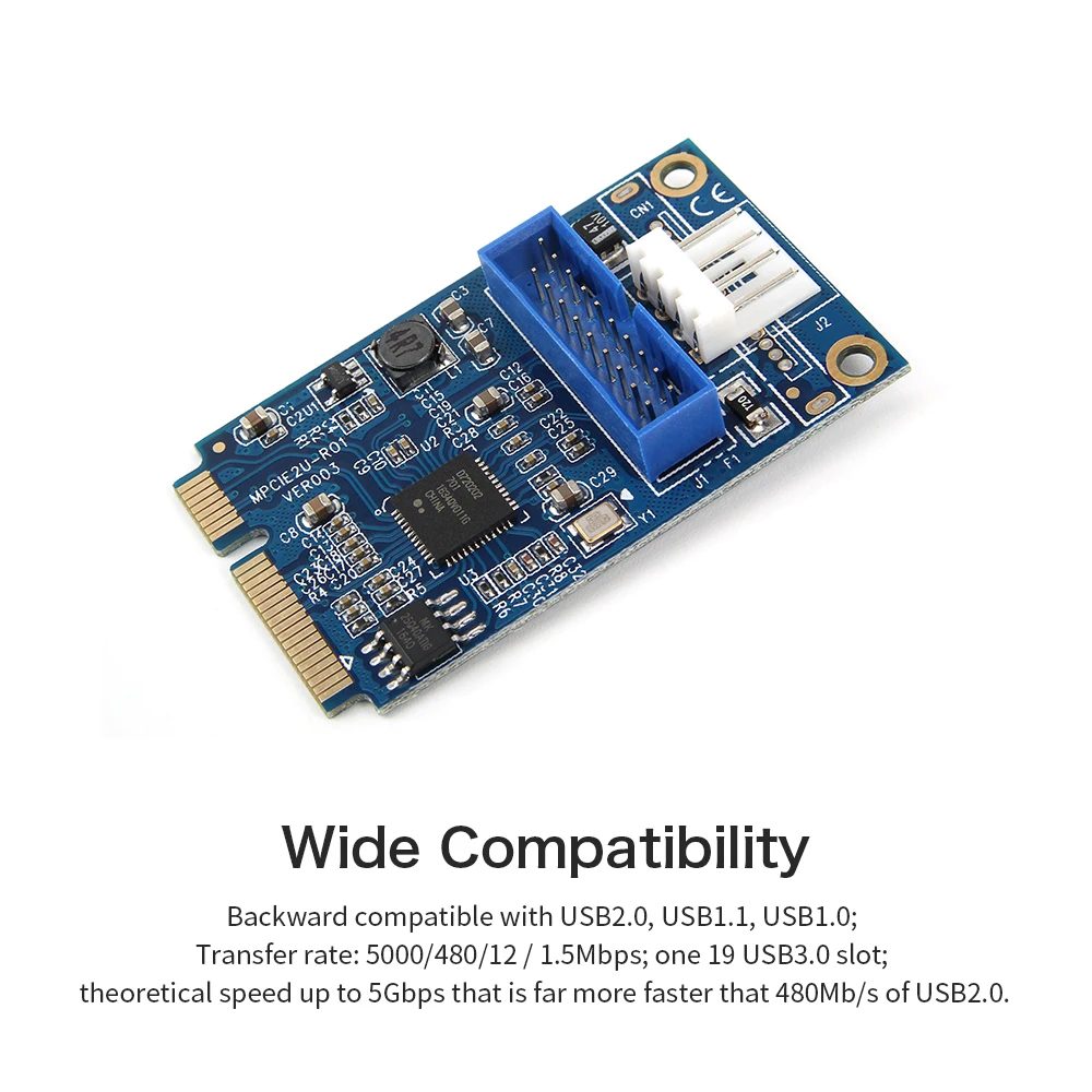 Мини PCI-E к USB3.0 адаптер карты мини PCIE к 20Pin/19Pin карты расширения