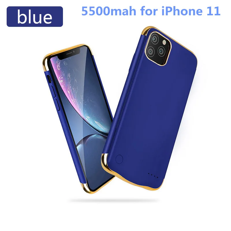 Для iPhone 11/iPhone 11 Pro Чехол для зарядного устройства 5500/6000 мАч Внешний внешний аккумулятор чехол для зарядки для iPhone 11 pro Max - Цвет: For iPhone 11