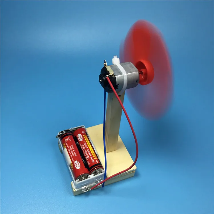 

Technology small production diy infrared remote control fan model creative assembling car educational toy