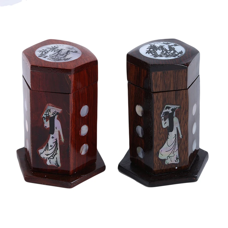 Красное дерево палисандр Держатели Для Зубочисток твердой древесины выдолбленный держатель зубочистки креативный ящик зубочисток украшение стола дома