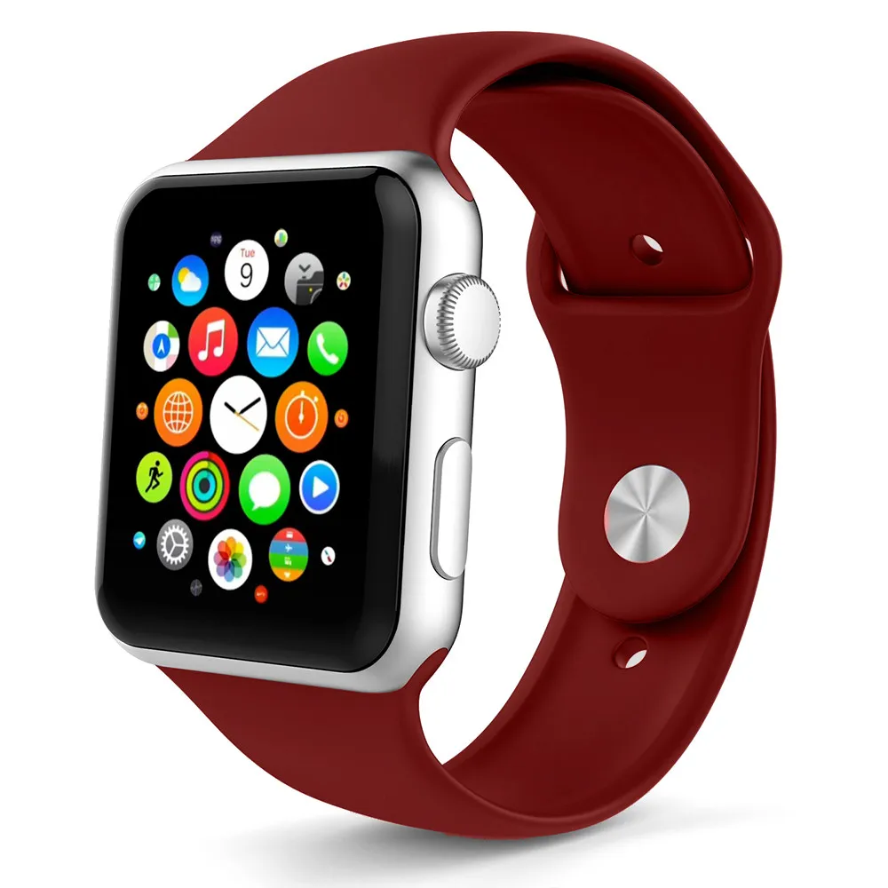 

Color Silicone Strap Chain For Apple Model 38 40 42 44mm