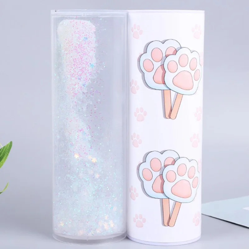 White pencil case Зыбучие пески школьный Карандаш Чехол для офисных принадлежностей Многофункциональный студентческой ручки чехол с принтом «сердечки» для маленькой девочки Карандаш Чехол Начальная школа - Цвет: White pencil case