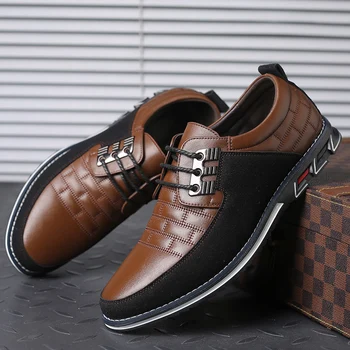 Fashion Business Men Casual Shoes Spring Autumn Breathable Men Shoes Casual Black - Image 6
