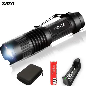 

8000LM Mini Led flashlight Super Bright torch Q5/T6/L2 linterna led lanterna Zoomable fishing Camping Bicycle Light 14500/18650
