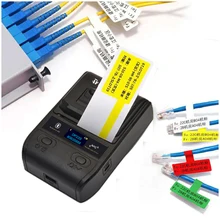 Tragbare Handheld Thermische Label & Empfang Maker BT & NFC Barcode QR Code Aufkleber Mit 10 Farbe Rolls Aufkleber Kabel tag Drucker