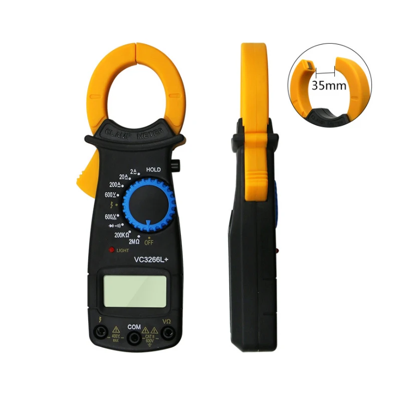 

VC3266L LCD Digital Clamp Multimeter AC DC Volt Voltage Amp Ohm Electronic Tester Meter Live Wire Identification
