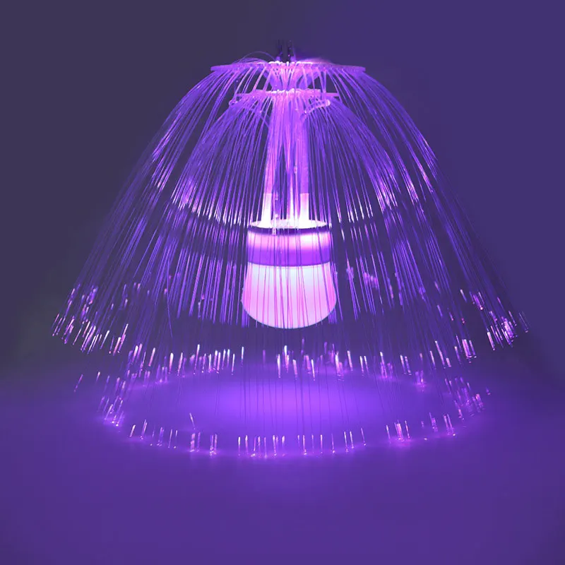 220 В светодиодный медузы Фея Висячие оптического волокна свет лампа для подсветки праздничные светодиодные лампы гирлянда Рождественские огни - Испускаемый цвет: 7 colors