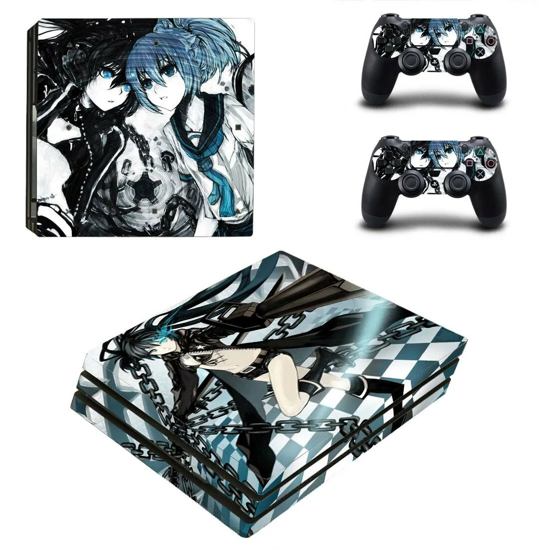 Black Rock Shooter PS4 Pro наклейка s PS 4 Play station 4 Pro наклейка для кожи Pegatinas для playstation 4 Pro консоль и контроллер